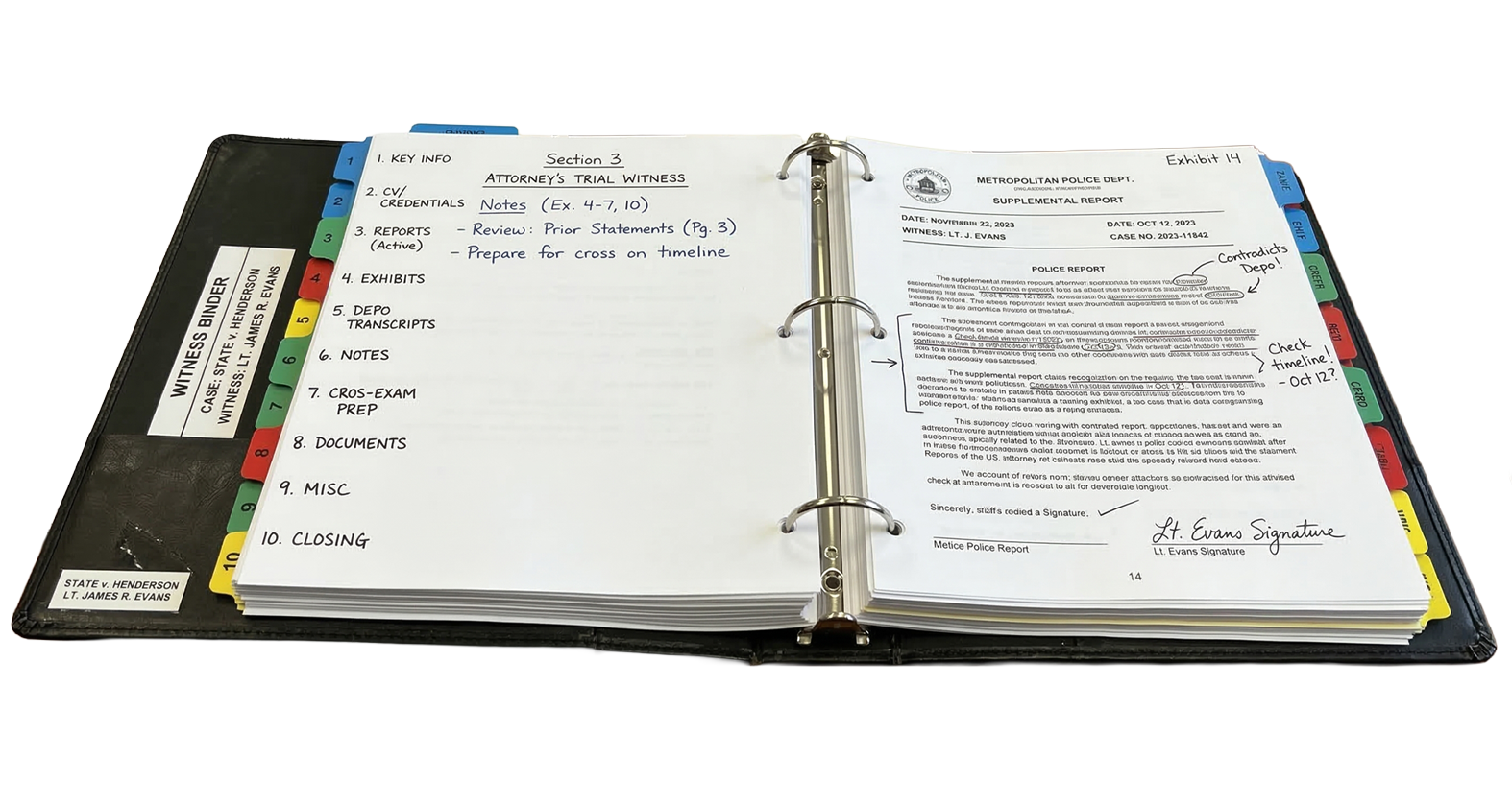 witness binder